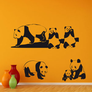 Panda con i suoi piccoli