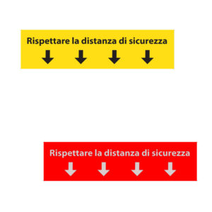 Set Adesivi Calpestabili Rispetta La Distanza